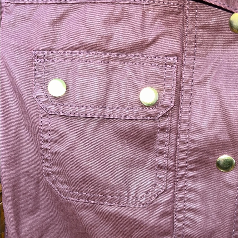 J. Crew Downtown Field Wine Jacket with Gold Buttons Size PXS - Picture 5 of 10